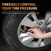 Mini medidor de presión digital de neumáticos de 3 a 99 PSI, 4 ajustes para presión de neumáticos con visualización LCD retroiluminada para RV, coche, camión, bicicleta, lectura fácil y precisa - 1 - Ver 5