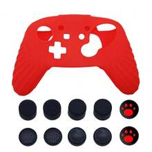 一套专业手柄硅胶保护套 + 10 个摇杆帽，防滑凹槽设计，防滑、防汗、防尘、防刮擦，提升游戏体验 - 彩色 - 查看 10