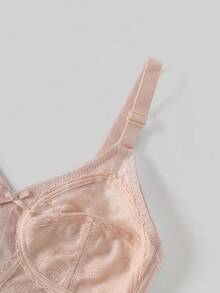 4pcs Women's Multi-Color Full Coverage Wire-Free Sexy Lace Gather Push-Up Breathable Thin Bra - Multicolor - View 5