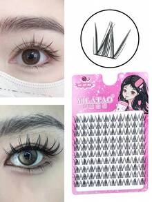 100 片睫毛簇 DIY 睫毛延长簇睫毛纤细单根假睫毛 C D 卷曲 8-12 毫米浓密蓬松睫毛簇