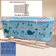 One-Touch Foldable Adult Bathtub, Multipurpose Bathing/Sauna/Steam Tub, No Installation Required Bathroom Accessories Back To School