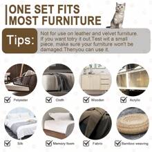 1 Piece Of PVC Material Self-Adhesive Cat Scratch Film Self-Adhesive, Cat Scratch Protection Sofa Transparent, Scratch Resistant Wall, Scratch Resistant Protective Film, Sofa Scratch Resistant Protective Film, Used As Scratch Resistant Tape For Furniture, Sofa, Sofa Wall And Door Protection Cat Scratch Furniture Protective Cover, Cat Paw Adhesive Sofa Protective Cover, Cat Scratch Furniture Protective Cover