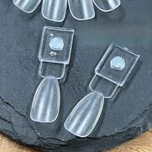 12/24pcs Clear Magnetic Attraction Nail Art Color Palette Easy To Disassemble Nail Sample Sticks Acrylic Practice Nail Tips Color Card Practice Fake Nail Card Display Chart For Nail Salon & Home Manicure Tools - Multicolor - View 3