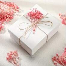 Set da 75 pezzi Gypsophila (5 mazzi, 15 cm) di colore rosa sempre verde, adatto per composizioni in vaso, foto, matrimonio, Natale, San Valentino, DIY, scatole regalo, decorazione di cartoline, spille, collane, candele, festa di nascità, decorazione in stile rustico, steli pieghevoli