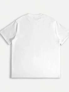 1pcs Gothic Cross Printed Men's Tshirt Dark Fantasy Funny Tshirt 100% Pure Cotton Ideal Choice For Halloween Costume Or Everyday Wear - White - View 2