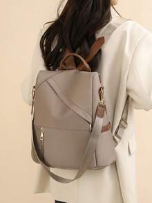 Women's Anti-Theft Casual Nylon Backpack, Multi-Functional Fashion Everyday Bag, Multi-Pocket Lightweight Travel Bag, Large Capacity Minimalist Bookbag, Convenient Backpack Suitable For Students, Nurses, Teachers, Business Professionals, Travel, Commuting, Shopping, Office, Dating, Hiking, Training, Work And More. Also An Ideal Birthday Or Holiday Gift. - Multicolor - View 12