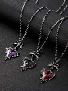 1 pieza Collar de cruz del amor con espinas de estilo punk gótico, de estilo oscuro y dulce, accesorios de joyería para fiestas de mujeres