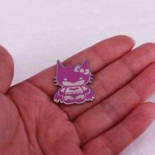 Cute Cartoon Cat Brooch Fun Accessories Badge - Multicolor - View 4