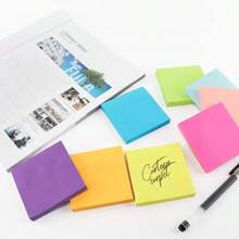 800 leuchtende Haftnotizen 76x76mm (3"x3"), 8 Blöcke à 100 Blatt - Bunte Memozettel in Gelb, Pink, Orange, Grün, Lila, Blau, Hellblau, Pfirsich - Notizen, Erinnerungen, Checklisten