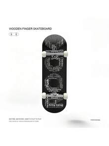 手指滑板带轴承专业级五层枫木指尖滑板减压玩具 - 彩色 - 查看 14