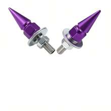 M6汽车牌照螺丝，汽车牌照支架五金，螺纹尖头螺丝，汽车改装紧固件，挡泥板垫圈，保险杠发动机螺栓，牌照铝合金螺栓，适用于汽车、卡车、摩托车、自行车上的M6螺丝孔 - 彩色 - 查看 21