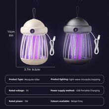 Lampe tapette à moustiques USB - Tueur de moustiques d'intérieur avec choc électrique à 360°, piège à insectes UV, abat-jour en plastique, pour les jeunes et les animaux de compagnie, mode d'alimentation USB, contrôle des insectes d'intérieur | Piège à lumière UV | Construction en ABS, Lampe anti-moustiques