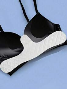 1 Elegant Series Women's Sports Bra Sweat-Absorbing Pad - Washable And Reusable Cotton Moisture-Absorbing Lining, Hand-Washing/Dry-Cleaning Special, Solid Color Chest Support Accessory, Hidden Design, Soft Fabric Construction