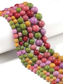 1 hebra de cuentas sueltas espaciadoras redondas de calcedonia de Candy Alxa, piedra natural, para hacer joyas DIY, pulseras, dijes y accesorios, tamaños de 6 mm, 8 mm y 10 mm, 15 pulgadas