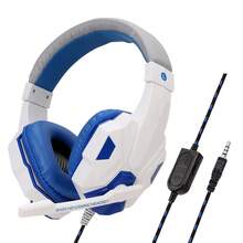 /Auriculares para Smartphone/PC Auriculares para Juegos 120° Auriculares Gamer Ajustables con Micrófono de Cancelación de Ruido - Blanco - Ver 1