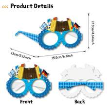 8pcs Hawaiian Luau Party Glasses Hawaiian Fun Glasses Paper Glasses Frames Oktoberfest Party Cocktail Party Makeup Glasses Decoration, Tropical Masquerade Costume Props, Munich Oktoberfest Photo Props, Paper Glasses Photo Booth Decoration Suitable For Summer Parties, Beach Theme Occasions, Party Gifts