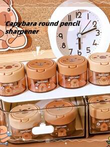 1/3/7 Fun Creative Capybara Pencil Sharpeners, Luxurious, Stylish, And Cool Stationery, Random Colors, Novel Pencil Sharpener Design, Suitable For Birthday Decorations, Unique Design, Interesting School Supplies And Teacher Reward Gifts, Cool Soft Stationery For Teachers, Suitable For Graduation Season, Gurban Festival, Independence Day, And Back-To-School Season (Box Not Included)