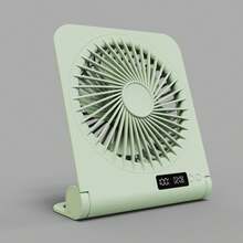 GICOOK Fan, Fans, Portable Fan, Fans Portable, Mini Fan, Home, Ventilador, Ventilador Recargable Mini USB Desktop Fan, Rechargeable Portable Fan With Clock, With 3 Speeds And Foldable Storage For Silent Operation - Lightweight And Portable Cooling For Home, Office, Dormitory And Travel