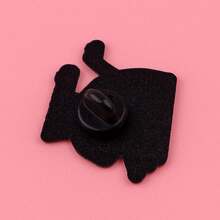 1 件西班牙格言珐琅胸针，独特的翻领别针徽章 - 可爱的包袋和服装配饰学校办公室配饰衬衫夹克珠宝圣诞节万圣节衣服别针有趣可爱的教师礼物 - 黑色 - 查看 5