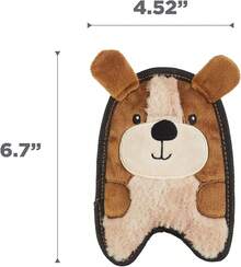 Outward Hound Durablez Minis Stuffing-Free Squeaky Plush Dog Toy For Puppies & Small Dogs - Interactive, Soft Yet Tough, No Mess, Jumbo Squeaker, Long-Lasting Play, Fox - 小狗 - 查看 6