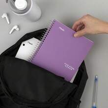 THE  Five Star Spiral Notebook, 2 Subject, College Ruled Paper, 6" X 9-1/2", 80 Sheets, Fights Ink Bleed, Water Resistant Cover, Tidewater Blue ( 840029 CG1-ECM) - Amethyst Purple - 查看 8