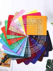 1 Pc/3 Pcs/6 Pcs/12 Pcs Fashion Men Bandana Scarf Kids Punk Square Bandanas Headwear Bohemian Head Scarf Headbands Hair Accessories Men Bandana Hairband Cowboy Men Biker Sports Headwear Wrist Hairwrap Single Sided Head Wrap Scarf, Men Accessories