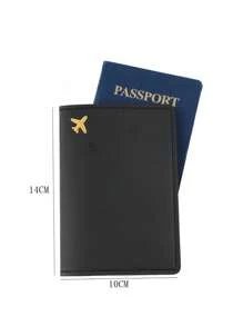 Personalized Embroidered Airplane Passport Cover, Customized Leather Passport Holder, Travel Gift Passport Wallet, Birthday/Christmas Gift