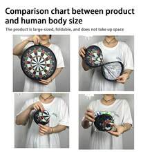 12pcs Sticky Ball Dartboard Set, Indoor Outdoor Toy, Interactive Parent-Child Gift, Party Game Supplies - Black and White - View 3