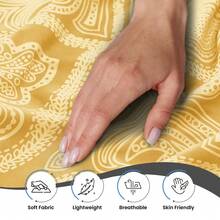 Lux Decor 6-Piece Paisley Bed Sheet Set, High-GSM Brushed Microfiber, 16-Inch Deep Pockets, Includes Sheets & Pillowcases, Soft, Hypoallergenic, Easy Care, Hotel-Quality Bedding, Twin, Full, Queen & King Sizes - 灰褐色 - 查看 4