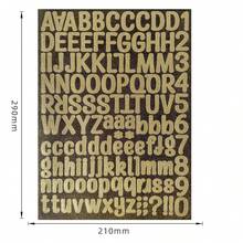 126pcs/Sheet Glitter Gold Letter Stickers, Alphabet Number Stickers Decals For Christmas Gift, DIY Craft, Scrapbooking, Envelope, Cards, Signs Decorations (Capital And Lower-Case Letter) - Multicolor - View 19