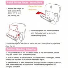Impresora De Etiquetas Y Fotos Portátil Mini (nota: El Papel Autoadhesivo No Es Obligatorio, Se Puede Comprar Por Separado). Impresora Térmica Portátil Para Aplicaciones Android O Ios. Impresora Sin Tinta, Adecuada Para Imprimir Diarios, Fotografías, Notas De Trabajo Y Listas De Trabajo