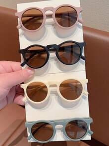 2026新款3/4/5件装男女宝宝可爱时尚圆形儿童眼镜，仅卡片展示，不含运费 - 彩色 - 查看 16