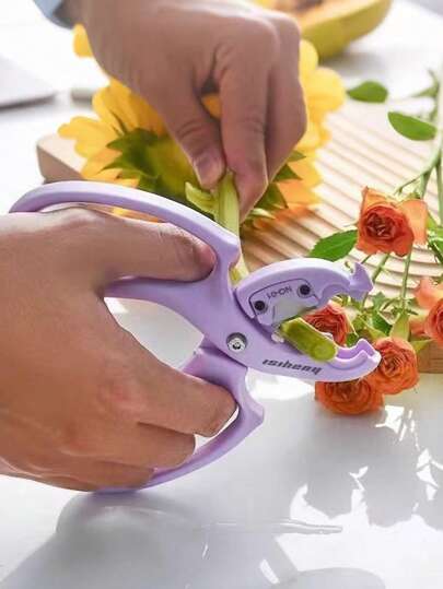 1pc Multifunctional Flower Thorn Scissors, Rose Thorn Remover, Trimming Shears, Rose Thorn Removal Tool, Leaf Thorn Stripper, Stem Cutter, Portable Floral Shop & Gardening Tool