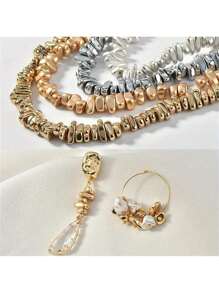 Perles d'hématite naturelles, plaquées or, perles de forme asymétrique de haute qualité, idéales pour la création de bijoux de mode tels que des bracelets et des colliers - cadeau idéal pour la Saint-Valentin