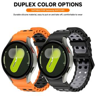 Bracelet en silicone compatible avec Samsung Galaxy Watch 7 6 4 5 Pro 40mm 45mm, bracelet de sport souple pour Galaxy Watch 4 6 Classic 43mm 44mm, bracelet de montre mode