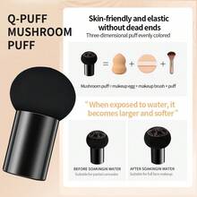 Molianji Avocado Mushroom Air Cushion Long Lasting Moisturizing Concealer, Suitable For All Skin Colors, Natural Makeup Effect, Cream Quality, Two Color Options - Multicolor - View 9