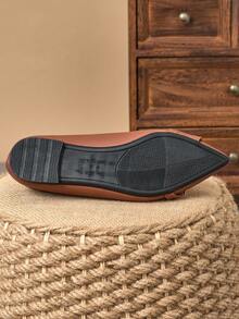 WHDXY 1 Pair Women Soft Pointed Toe Flats, Versatile Office Work Shoes, Ballet Ballerina Slip-On Loafers, Commuting Casual Flat Shoes - Brown - View 7