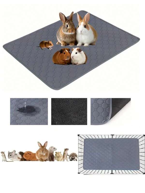 1 peça/2 peças Tapete de Urina de Hamster/Coelho Lavável, Absorvente e Antiderrapante de Secagem Rápida, Colchão Reutilizável para Animais de Estimação Pequenos, Adequado para Todas as Estações