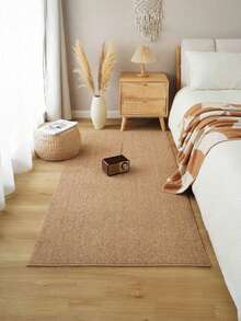 1pc Faux Jute Decorative Rug & Mat, Dirt-Resistant & Machine Washable, Multiple Sizes & Shapes Available, Suitable For Living Room, Kitchen, Bathroom, Entryway, All Season, Pet-Friendly Carpet Mat. (Creases May Occur Due To Factory Packaging, Just Need To Lay Flat For A Few Days To Restore Flatness) - Camel - View 20