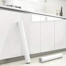 1 Roll Of Peeled And Glued Kitchen Wallpaper, Oil-Proof And Waterproof Wall Vinyl Contact Paper, Easy To Apply To Countertops And Furniture, Removable PVC Wall Decals For Home Decoration And Room Decoration Wall Paper Wall Stickers Wall Decor Wall Sticker - White - View 7