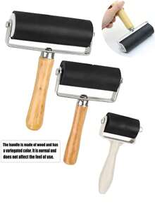 DIY 艺术压力滚筒，多种尺寸选择，专业手工艺术印刷工具，适用于油毡印刷、压印、壁纸和工艺品