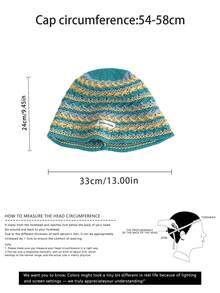 1 件粉色宽边草帽，女士夏季沙滩帽，户外防紫外线透气镂空编织渔夫帽，宽边遮阳帽，百搭渔夫帽，黑色针织帽， - 草編漁夫帽 - 查看 7