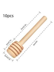 Set de 10 mini tarros de cristal hexagonales de 1.5 Oz de miel, equipados con cucharas de madera para salsa, tapa dorada, tarjeta de agradecimiento y yute, perfectos para baby showers, bodas, fiestas, regalos de boda y regalos de fiesta