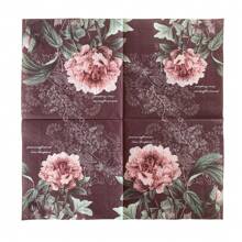 20Pcs 33x33cm Disposable Napkins Peony Printed Napkins Restaurant Party Decoration Napkins