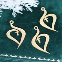 Set de 3 piezas de encantadores colgantes de acero inoxidable con forma de seta, ideales para hacer manualidades, aretes y collares
