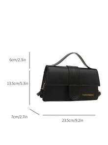 优质PU翻盖纯色手提方形包，简约通勤斜挎包，小容量纹理立体手提包。适合购物、钱包、学生、年轻女性、办公室女性。非常适合办公室、大学、工作、商务、通勤、户外活动、旅行和野餐。