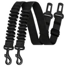 Heavy Duty Dog Car Harness, Retractable Seat Belt With 360° Swivel & Shock Absorber, Crash-Tested Pet Safety
