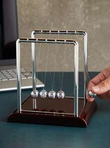 1 件牛顿摇篮天平钢球学校教学用品物理科学课桌装饰礼品家居装饰 - 彩色 - 查看 1