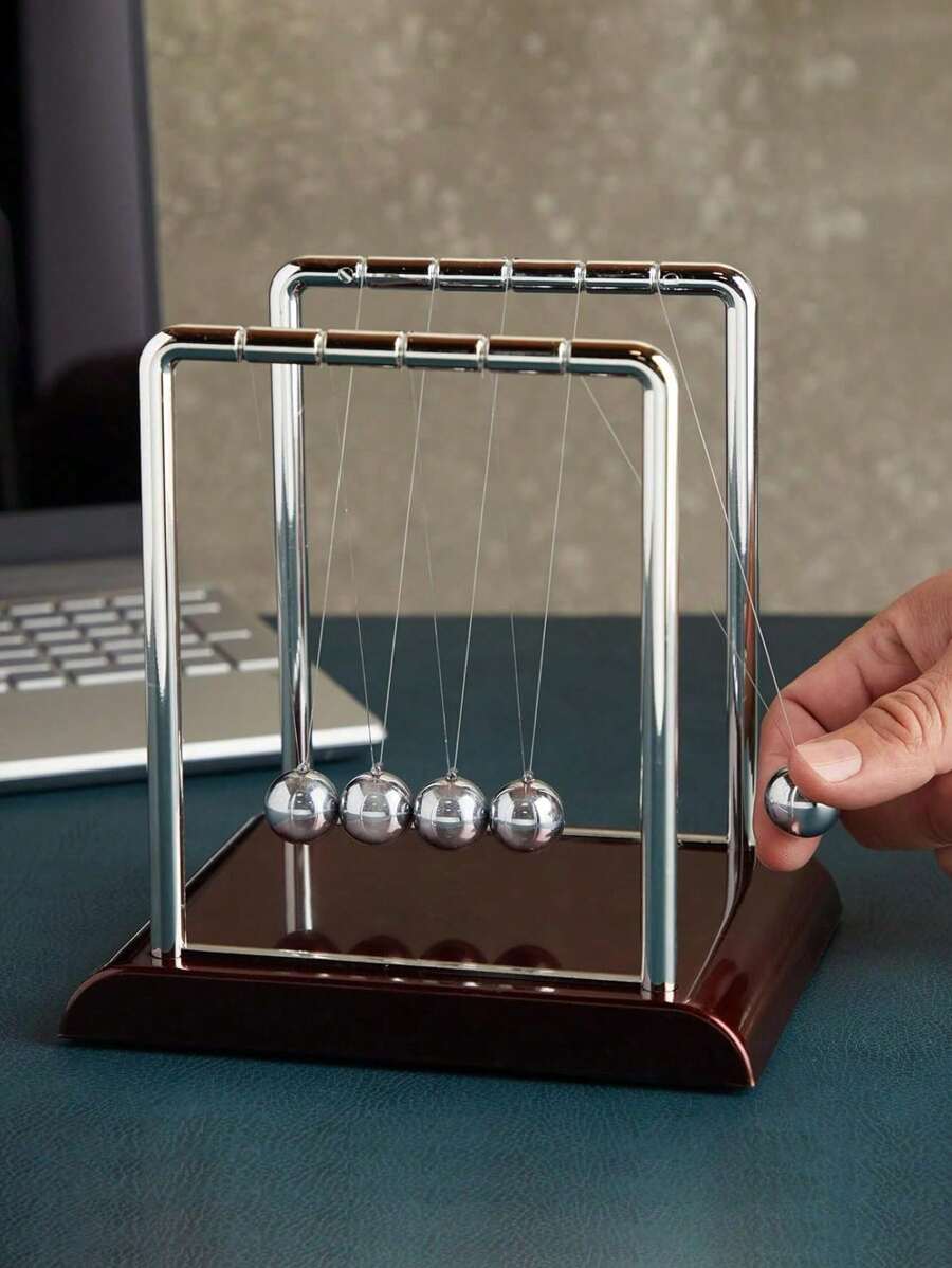 1 件牛顿摇篮天平钢球学校教学用品物理科学课桌装饰礼品家居装饰 - 彩色 - 查看 1