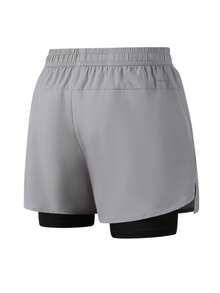 Teens/Youth Breathable Quick-Dry Sports Shorts With Lining, Summer - Light Grey - View 5